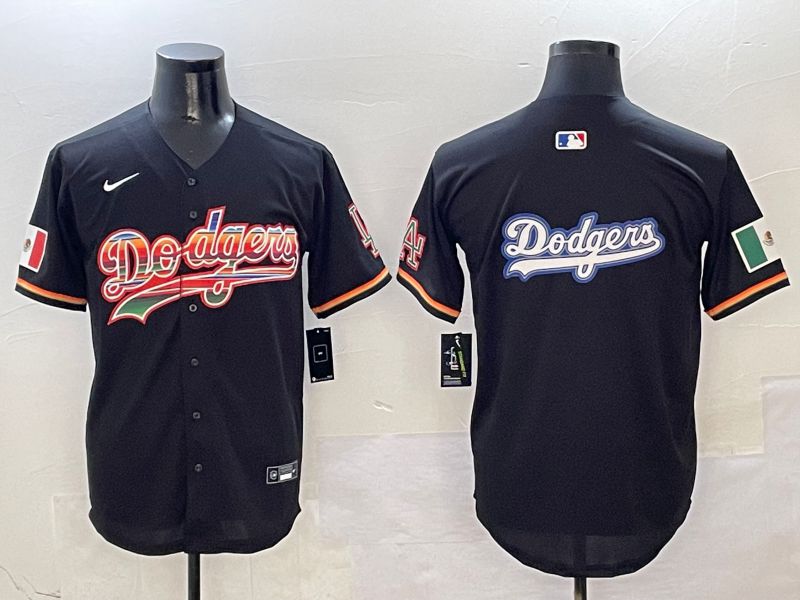 Men Los Angeles Dodgers Blank Black rainbow Nike 2025 MLB Jersey style 13->los angeles dodgers->MLB Jersey